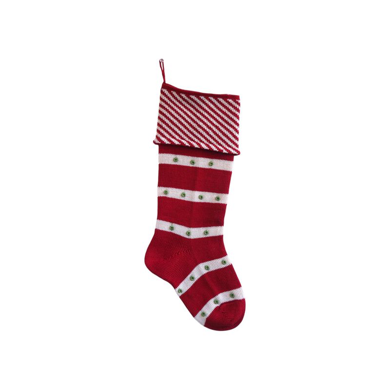 Diagonal Stripe Cuff Stocking image number 0