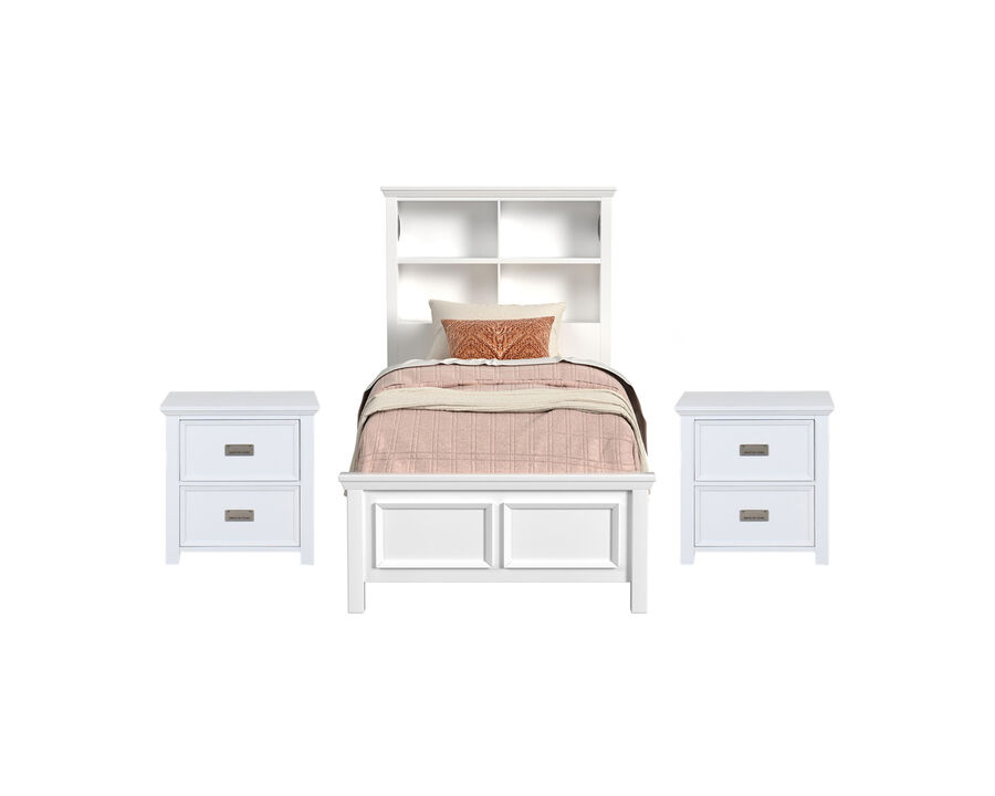 Hampton White Twin 3-Piece Set
