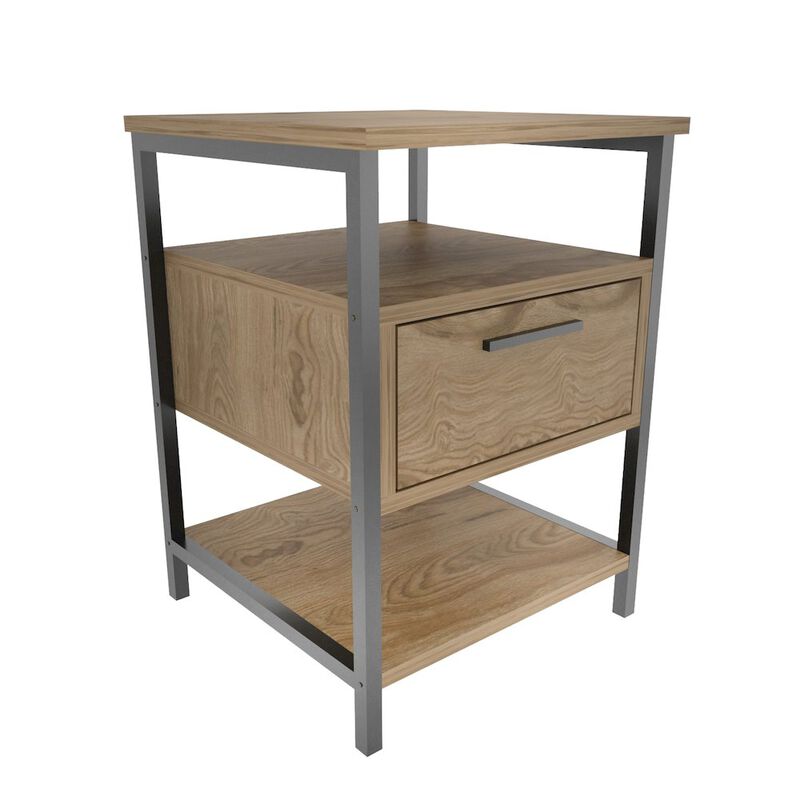 Decorotika Alba Night Stand - Oud Oak Black