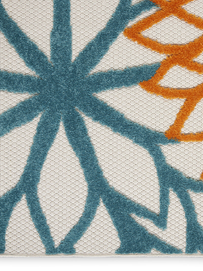 Aloha ALH05 Turquoise/Multicolor 3'6" x 5'6" Rug