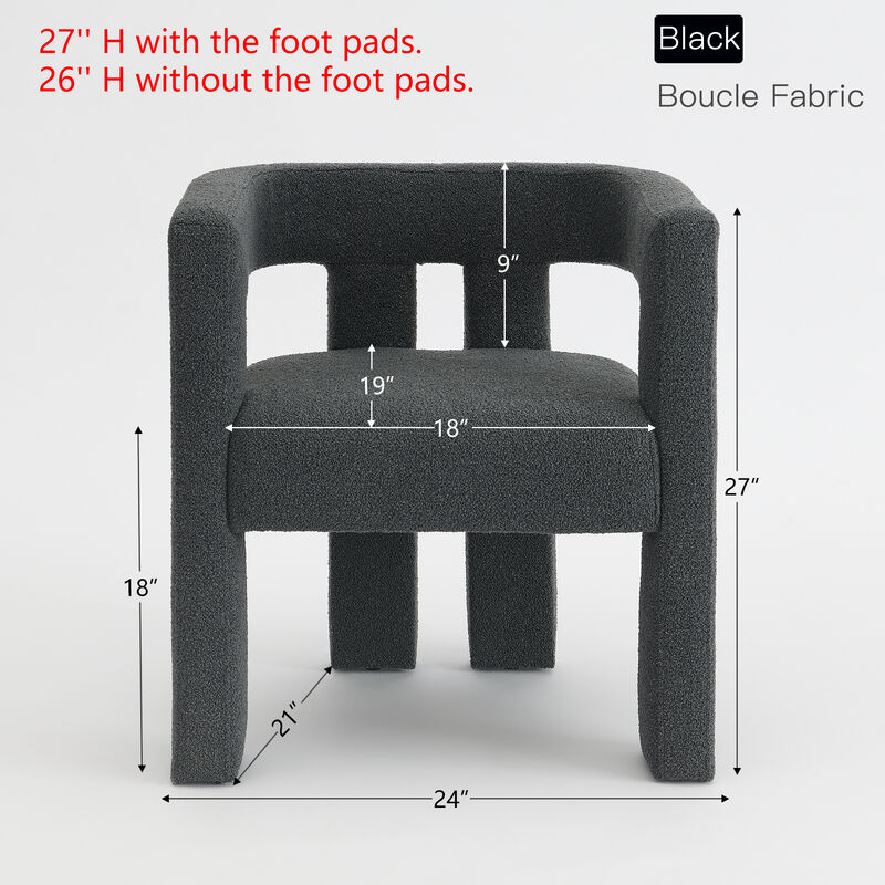 Hal Modern Boucle Armchair Set