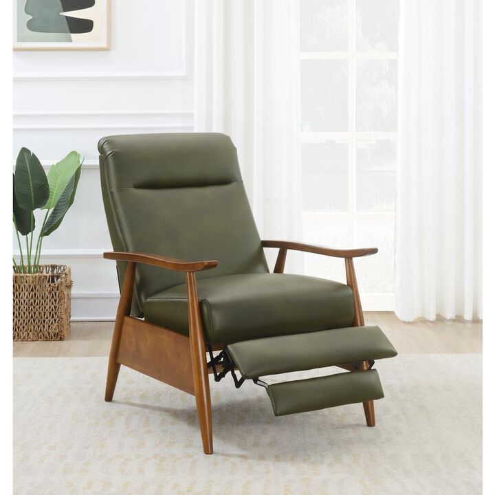 Comfort Pointe Solaris Wood Arm Push Back Recliner - Fern Green
