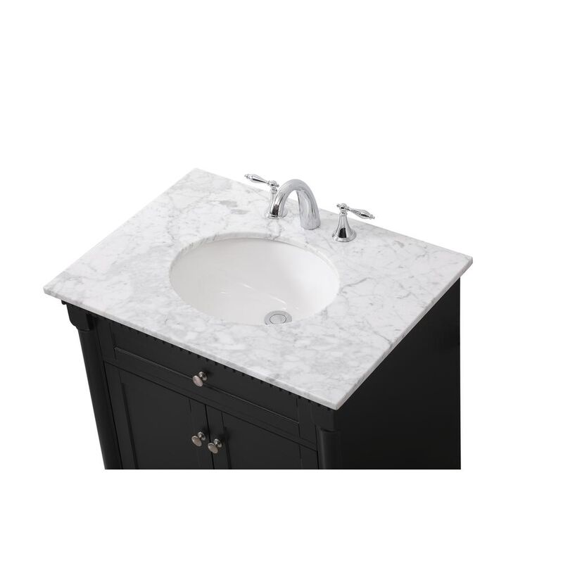 Elegant Kitchen and Bath 30 inch Single bathroom vanity set in black