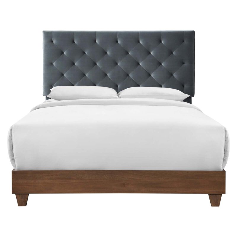 Modway - Rhiannon Diamond Tufted Upholstered Performance Velvet Queen Bed image number 0
