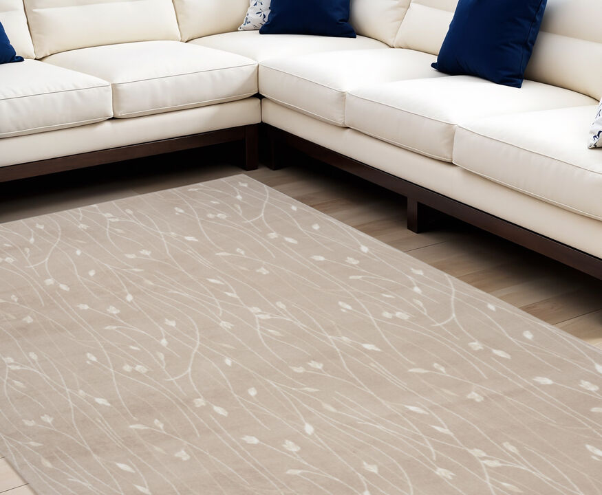 HomeRoots Floral Power Loom Area Rug