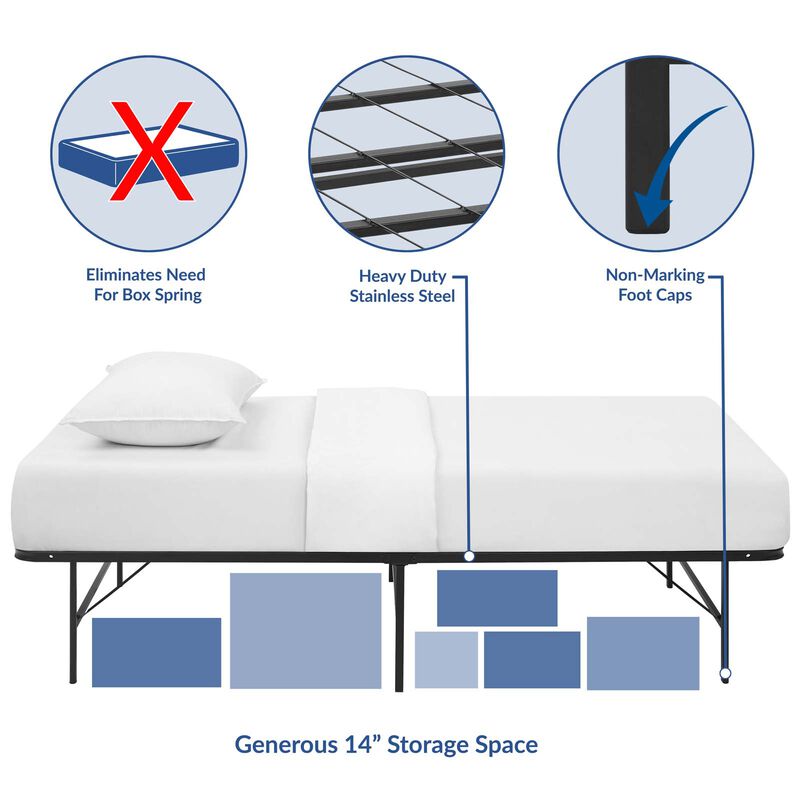 Modway - Horizon Twin Stainless Steel Bed Frame image number 7
