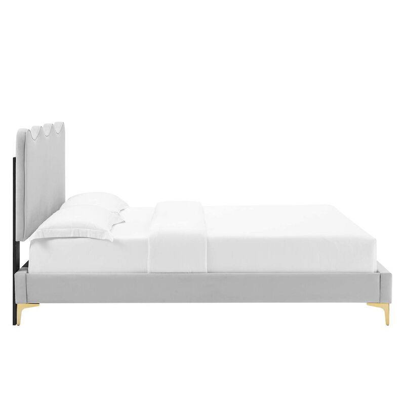 Current Performance Velvet Full Platform Bed image number 1