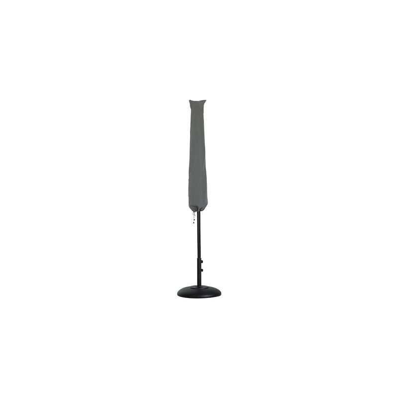 Meridian Furniture Fiji White Fabric / Matte Black Aluminum Patio Umbrella with Base Sets