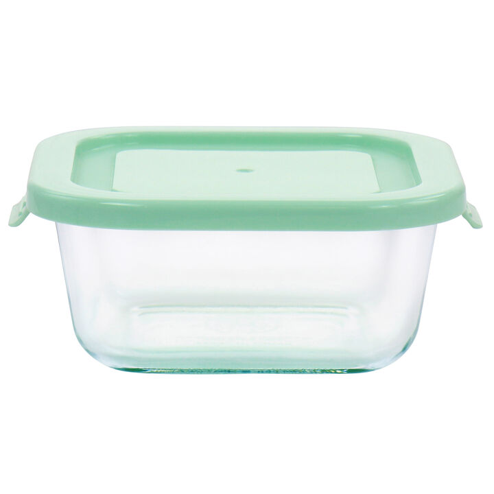Martha Stewart 17.6oz Glass Food Storage Container with Lid in Mint