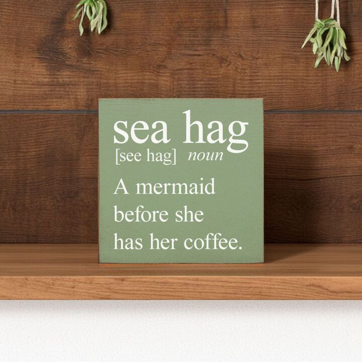 Funny Ocean Theme Wooden Wall Decor Sign for Mermaid Lovers