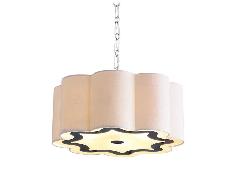 Coquille Adjustable Scalloped Shade Metal LED Pendant