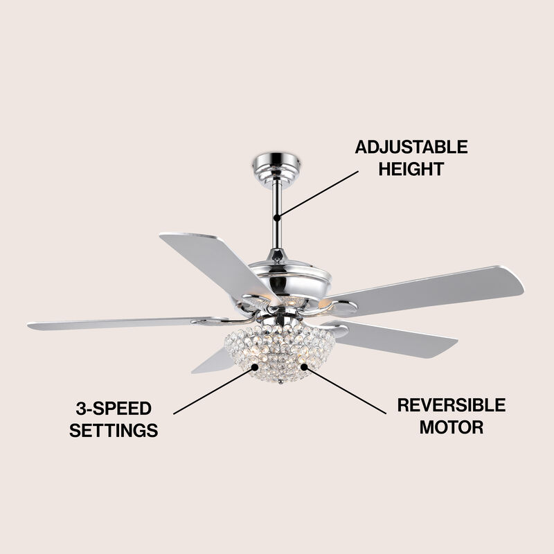 Cammy 3-Light Traditional Transitional Iron LED CEILING FAN