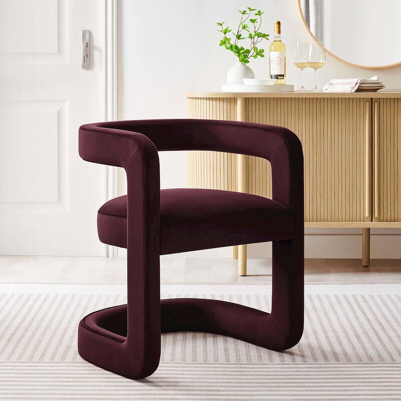 Winslow Barrel Performance Velvet Dining Chair image number 9