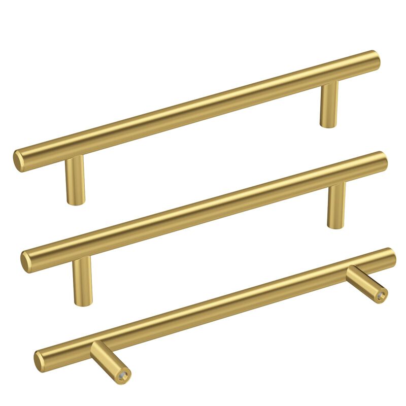 Haidms 20 Pack Gold Cabinet Pulls 5 Inch Handles Stainless Steel Cabinet Hardware for Kitchen and Bathroom Cabinets, 7.5 Inch Ov