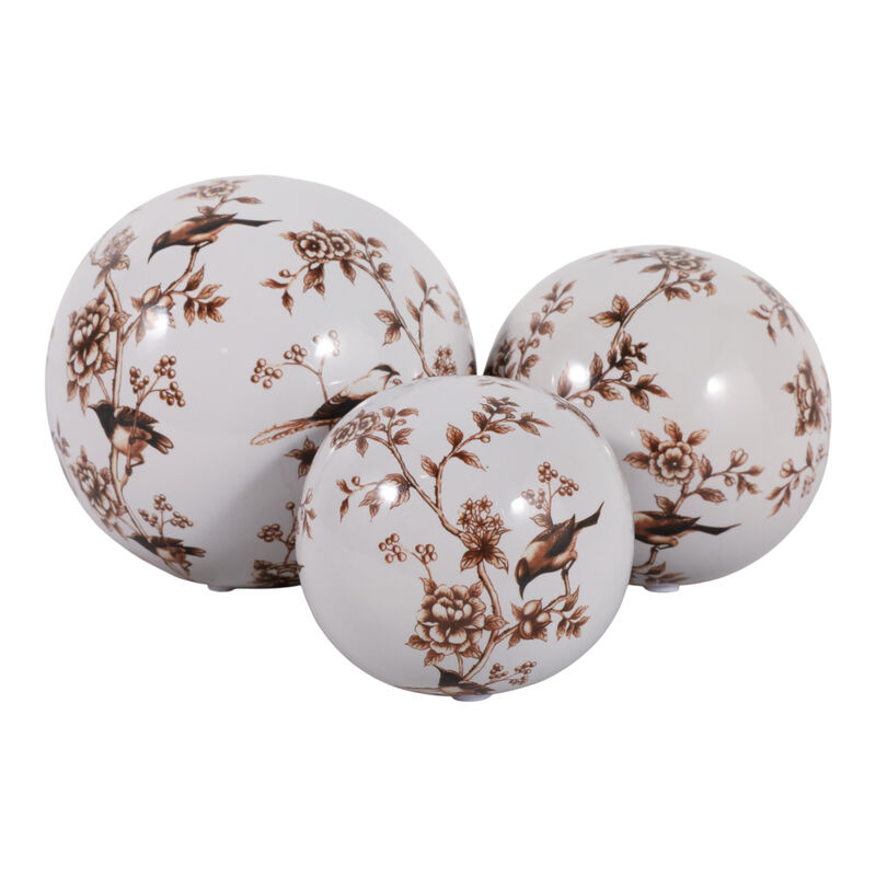 S/3 4/5/6" Birds & Blooms Orbs image number 3