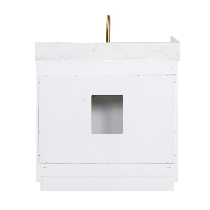 Altair 36 Single Bathroom Vanity in White without Mirror