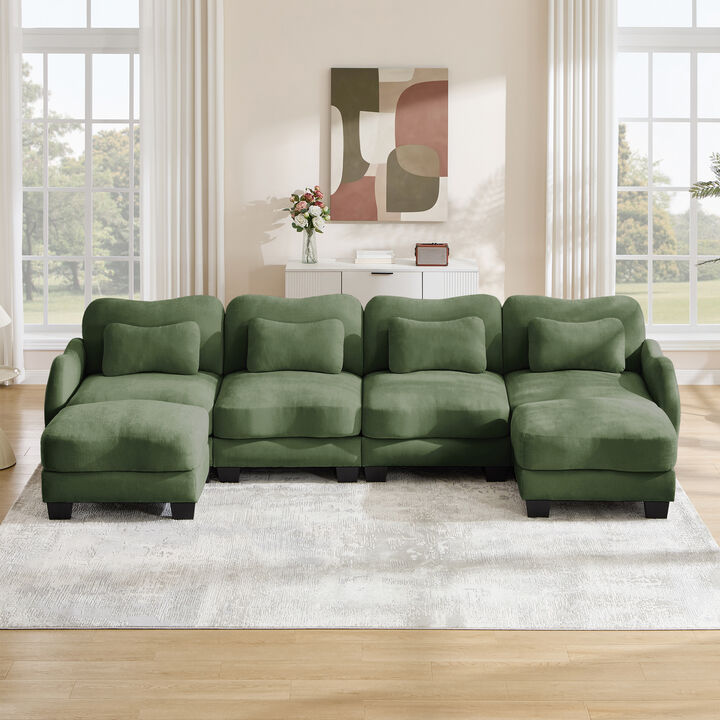 Camtun Curved Design U-Shaped Sectional Sofa