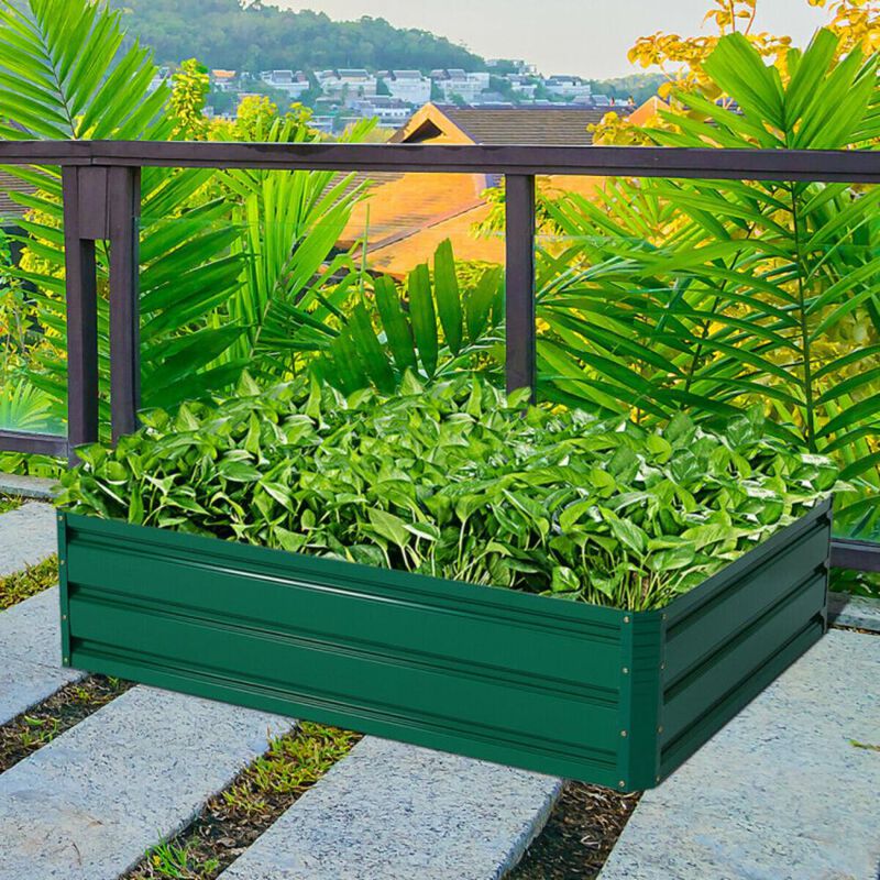 Hivvago Patio Raised Garden Bed for Vegetable Flower Planting