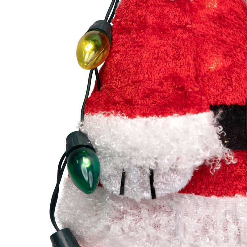 24" Lighted Santa Snoopy with String Lights Outdoor Christmas Yard Decoration image number 8