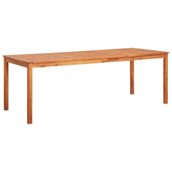 vidaXL Garden Table 84.6"x35.4"x29.1" Solid Acacia Wood