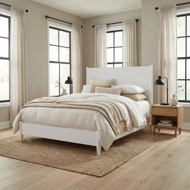 Alpine Furniture Tranquility Queen Panel Bed, White