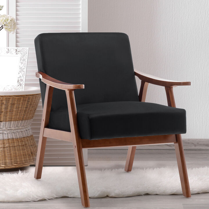 Streamdale Mid-Century Oasis Comfy Velvet Chair for Stylish Comfort