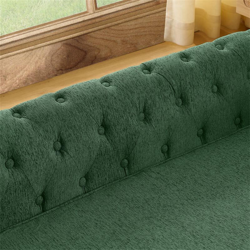 Elevated Dog Sofa Bed, 55 Inch Durable Linen Fabric Pet Couch for Big and Oversized Dogs image number 5