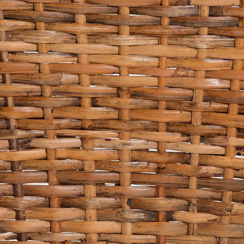 bali & pari Tara 2-Piece Natural Rattan Dining Chair - Handwoven Wicker Armchair with Curved Backrest, Boho Coastal Seating