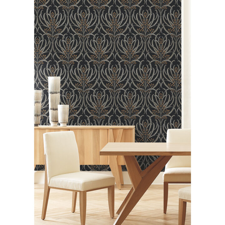 Calluna Black & Gold Metallic Wallpaper