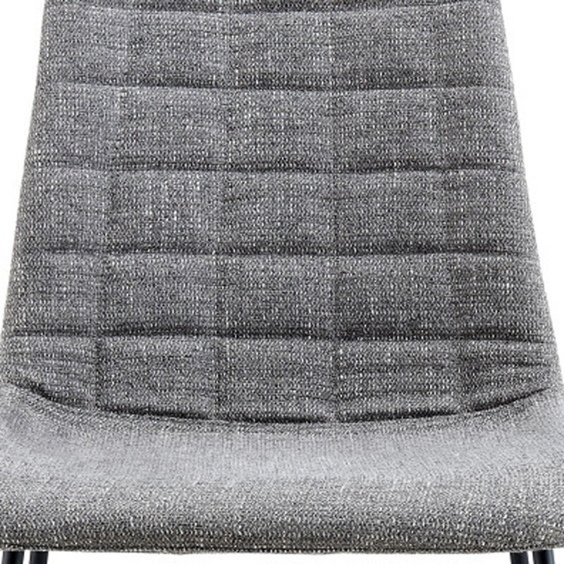 Hivvago Set of Two Gray And Black Upholstered Fabric Dining Side Chairs
