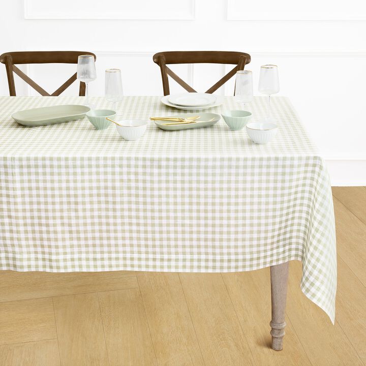 Linen Tablecloth - Gingham Check