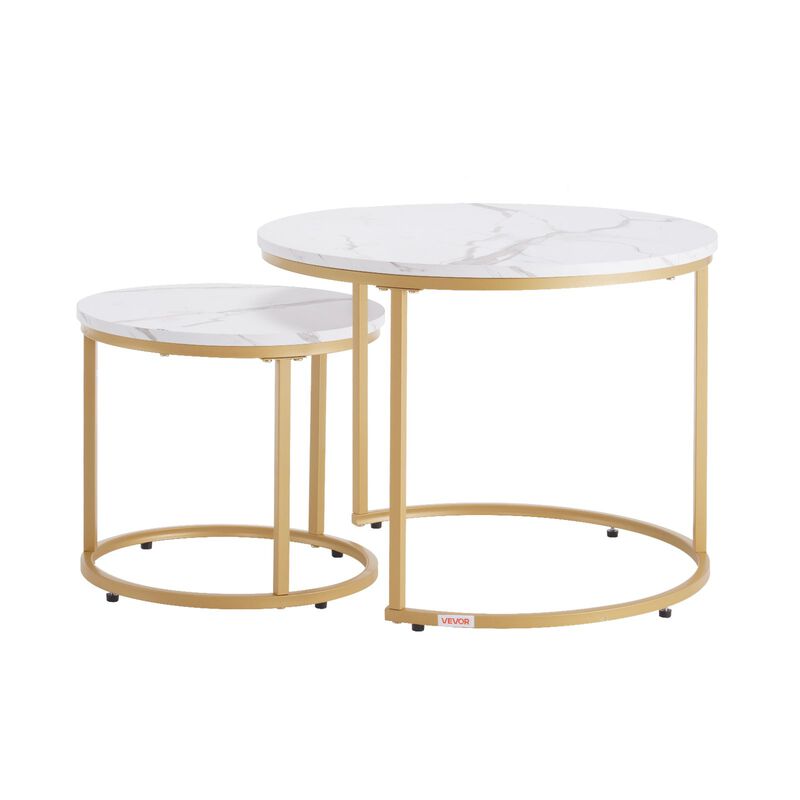 Space-Saving Nesting Tables Set of 2 for Living Room or Bedroom