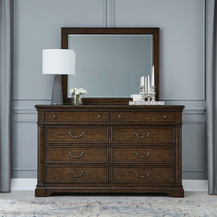Liberty Furniture Arden Road Dresser & Mirror Bedroom Set - Satin Cherry