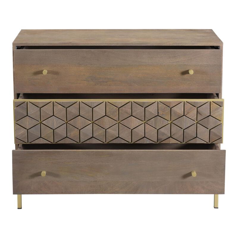 Moe's Home Collection Corolla Three Drawer Chest