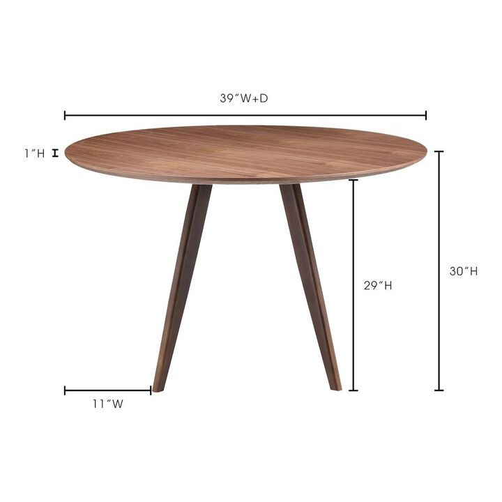 Moe's Home Collection Dover Dining Table Small Walnut