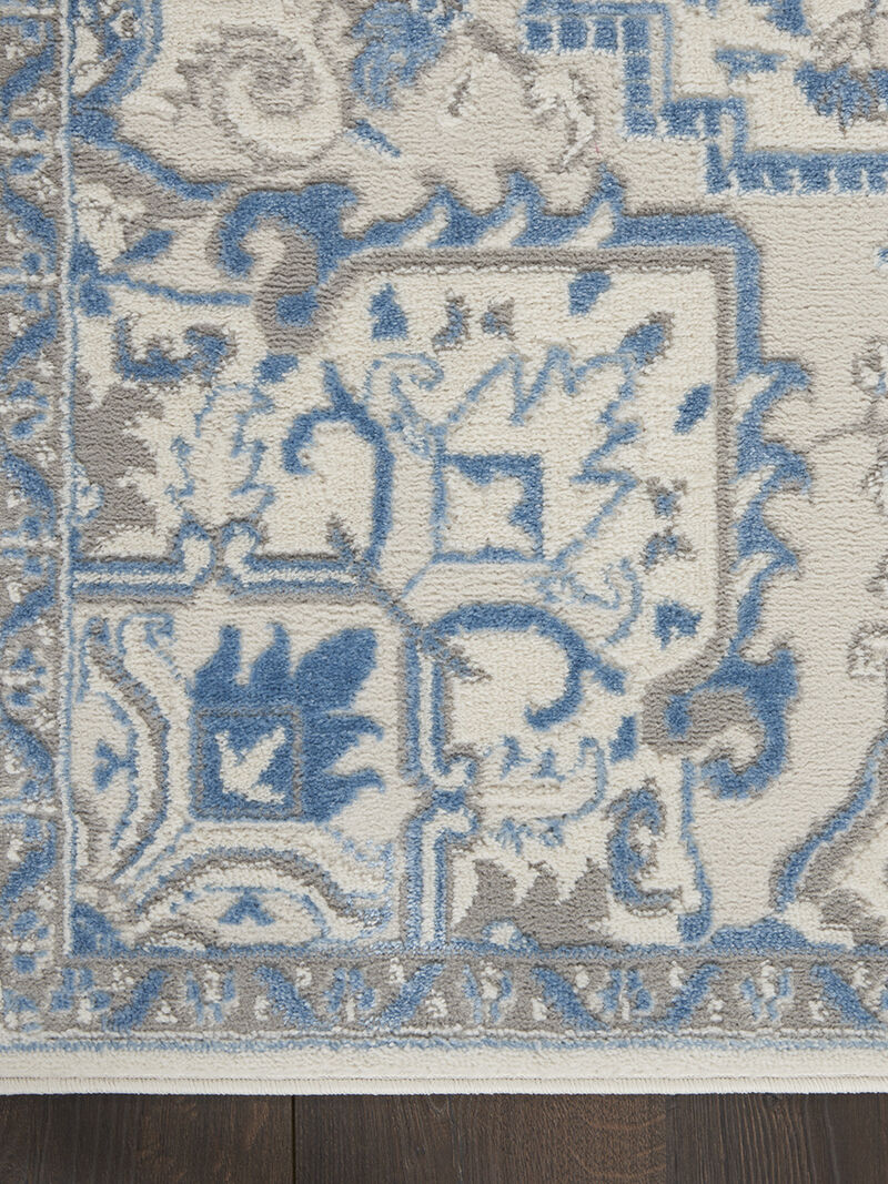 Elation ETN10 Ivory/Blue 2'3" x 7'6" Rug image number 2