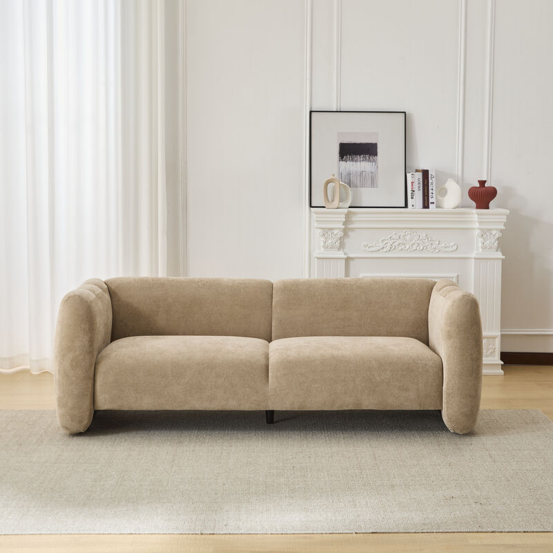 Christopher Knight Home Thodore Elegance 83" Wave-Shaped 3-Seater Sofa image number 1