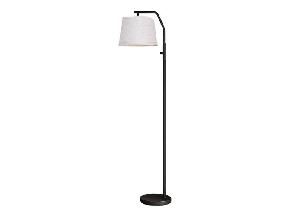 Arc Floor Lamp Adjustable Head Dimmable Modern Standing Lamp Black