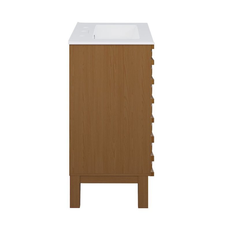 Cascade 24 in. Bathroom Vanity with 3-Hole Ceramic Sink Top image number 3