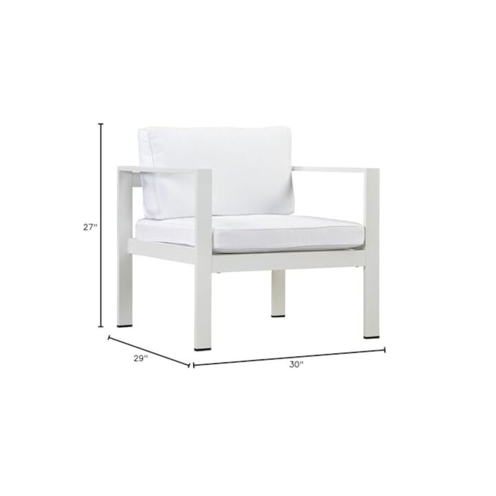 Pangea Home Karen Chair, White In Aluminum, Polyresin