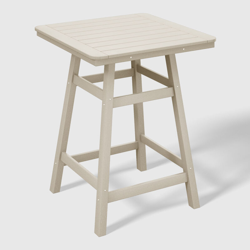 WestinTrends Square Outdoor Patio Counter High Bistro Bar Table With Umbrella Hole image number 2