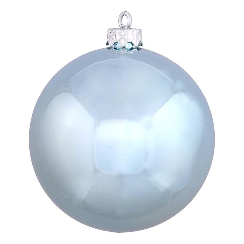 Vickerman 2.4" Plastic Ball Ornaments in Shiny Baby Blue (Set of 24) image number 0