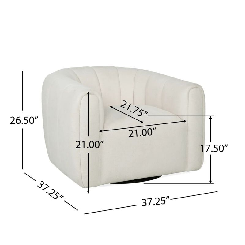 Merax Velvet 360&deg; Swivel Barrel Chair image number 2