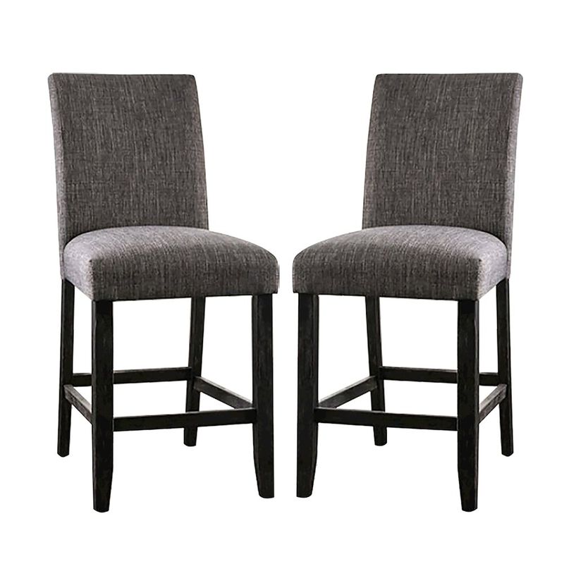 Simple Relax Set of 2 Counter Height Dining Chair in Gray Finish image number 1