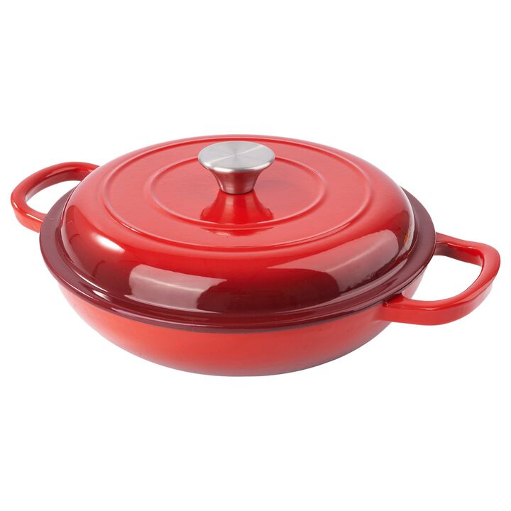 3 Quart Enameled Cast Iron Dutch Oven with Lid
