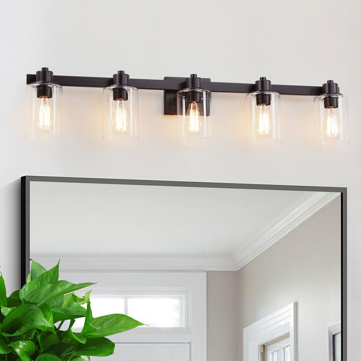 40.6" Modern 5-Light Dimmable Indoor Wall Sconce