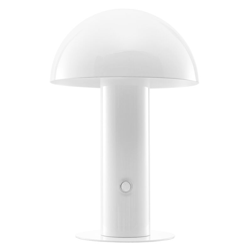 Boletus Contemporary Bohemian Rechargeablecordless Iron Integrated LED Mushroom Table Lamp