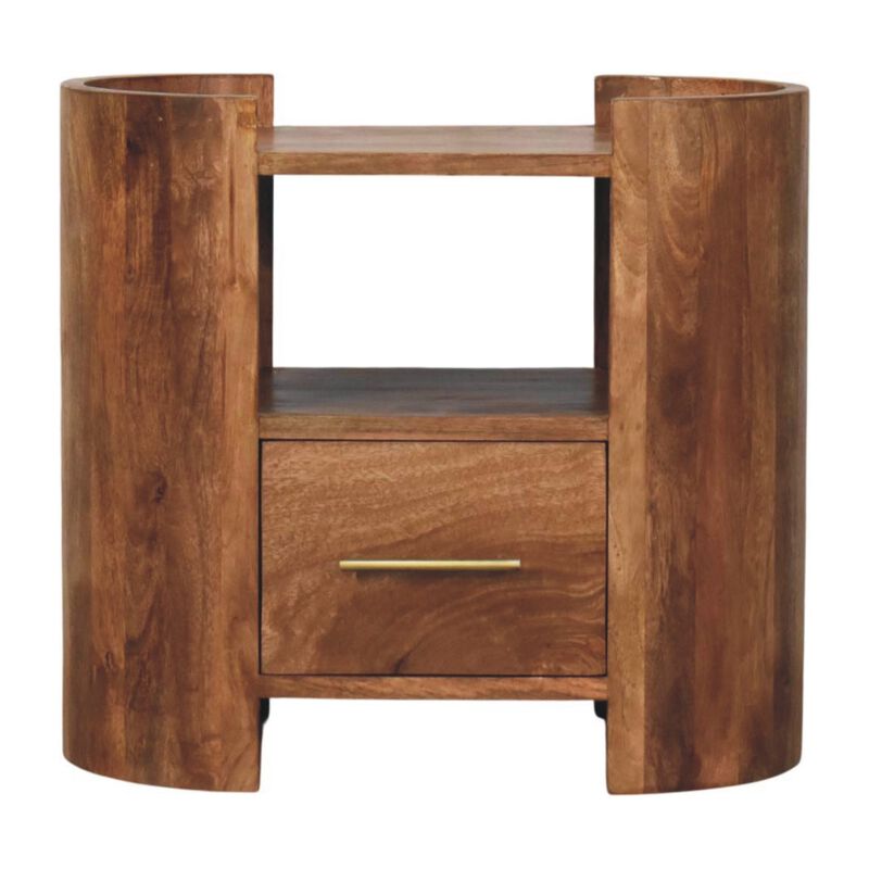 Artisan Furniture Solid Wood Valencia Sculpted Bedside, Brown image number 0