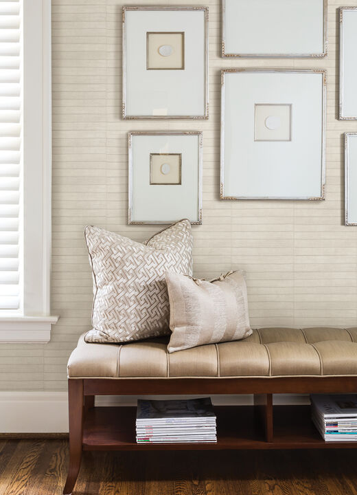 Dermot Ivory Horizontal Stripe Wallpaper