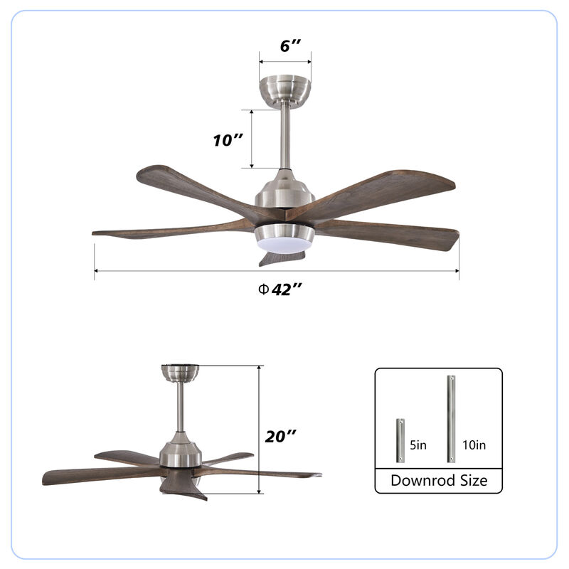 Solid Wood Blades Ceiling Fan image number 2